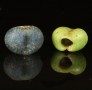 Two ancient Hellenistic monochrome glass beads 342MA